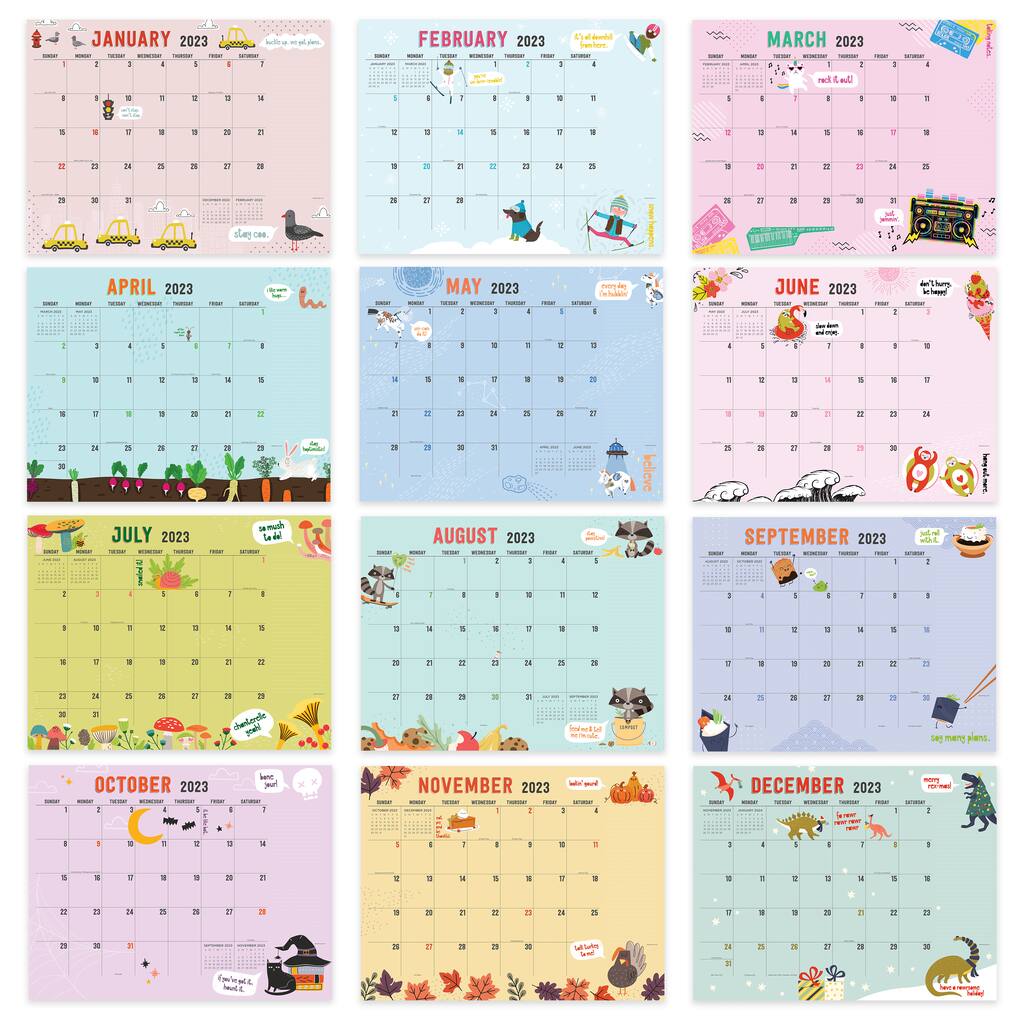 TF Publishing 2023 Monthly Theme Large Desk Pad Monthly Blotter